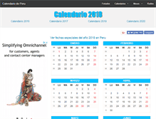 Tablet Screenshot of calendarioperu.com